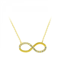 Beelo Gold 14K Altın Sonsuzluk Kolye