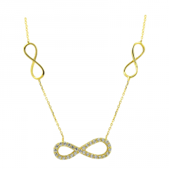 Beelo Gold 14K Altın Sonsuzluk Kolye