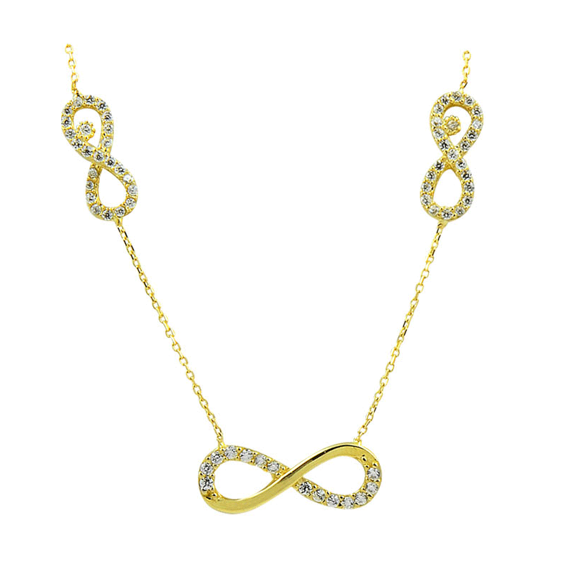 Beelo Gold 14K Altın Sonsuzluk Kolye