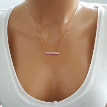 Beelo Silver Gümüş 925K Gümüş Baget Tasarım Kolye