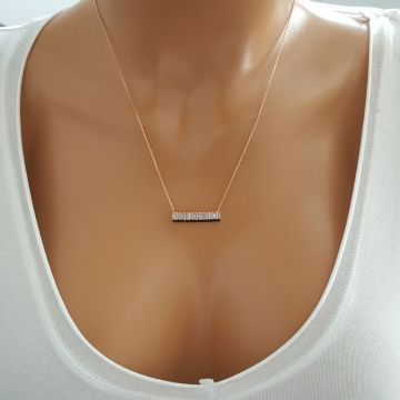 Beelo Silver Gümüş 925K Gümüş Baget Tasarım Kolye