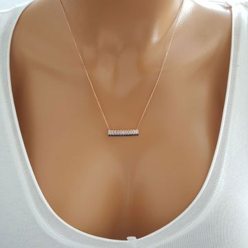 Beelo Silver Gümüş 925K Gümüş Baget Tasarım Kolye