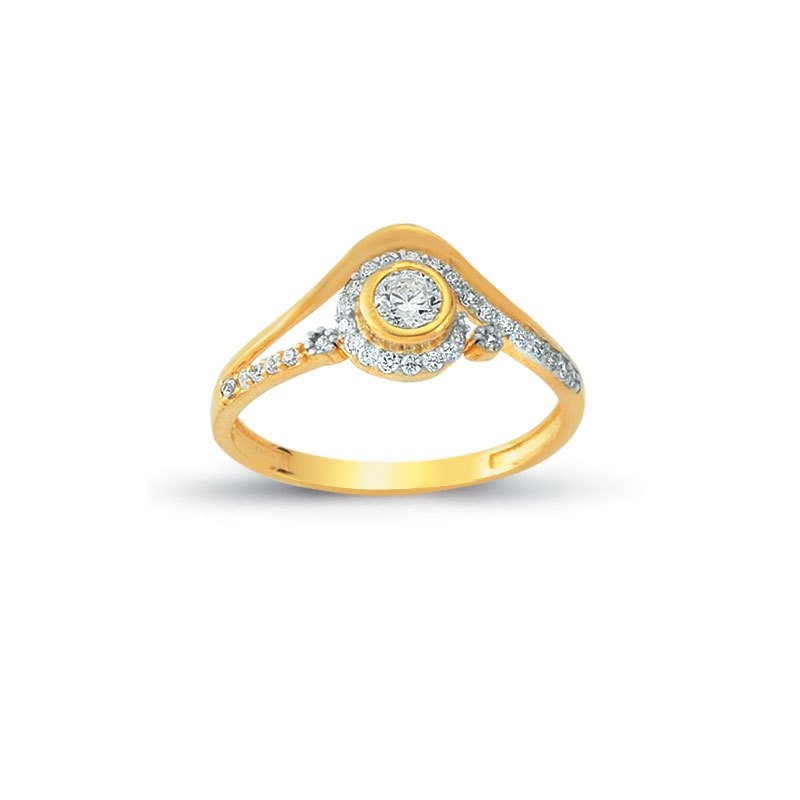 Beelo Gold 14K Altın Tasarım Yüzük BGAZ382