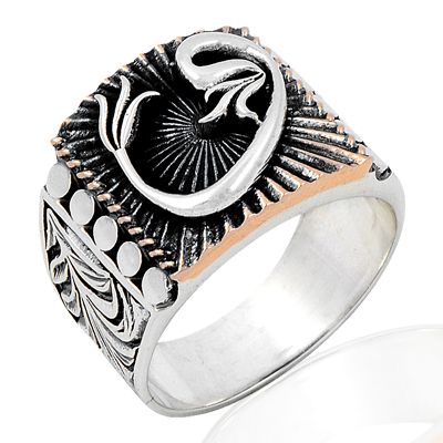 Beelo Silver 925K Gümüş Vav Erkek Yüzük BGEY191