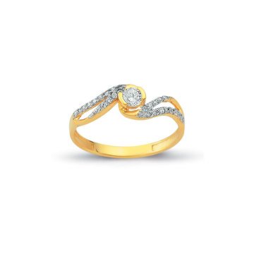Beelo Gold 14K Altın Tasarım Yüzük BGAZ383