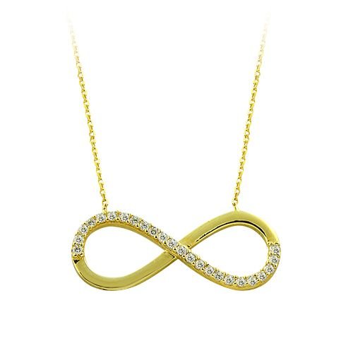 Beelo Gold 14K Altın Sonsuzluk Kolye
