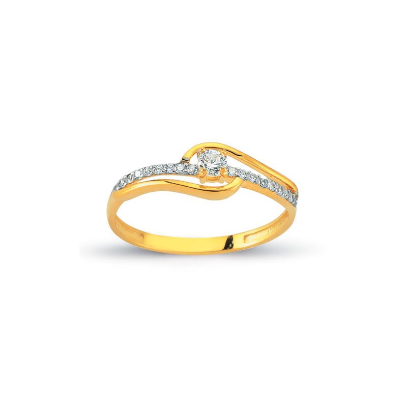 Beelo Gold 14K Altın Tasarım Yüzük BGAZ388
