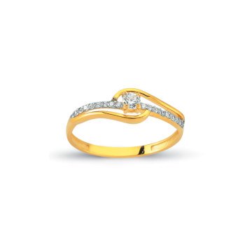 Beelo Gold 14K Altın Tasarım Yüzük BGAZ388