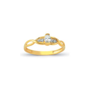 Beelo Gold 14K Altın Tasarım Yüzük BGAZ389