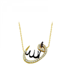 Beelo Gold 14K Altın Vav ve Allah Kolye