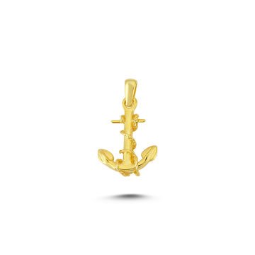 Beelo Gold 14K Altın Halatlı Gemi Çapası Kolye Ucu