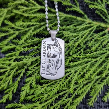 Beelo Silver 925 Ayar Gümüş The Guardian Pitbull Erkek Kunye Kolye