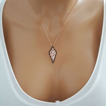 Beelo Silver Gümüş 925K Gümüş Baget Tasarım Kolye