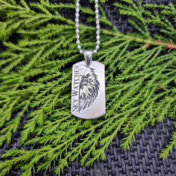 Beelo Silver 925 Ayar Gümüş The Sky Watcher Kartal Erkek Kunye Kolye