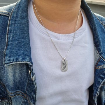 Beelo Silver 925 Ayar Gümüş The Sky Watcher Kartal Erkek Kunye Kolye