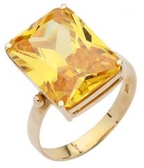 Beelo Gold 14K Altın Renkli Taşlı Yüzük