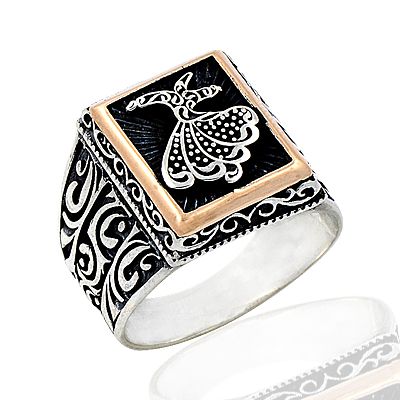 Beelo Silver 925K Gümüş Mevlana Erkek Yüzük BGEY212