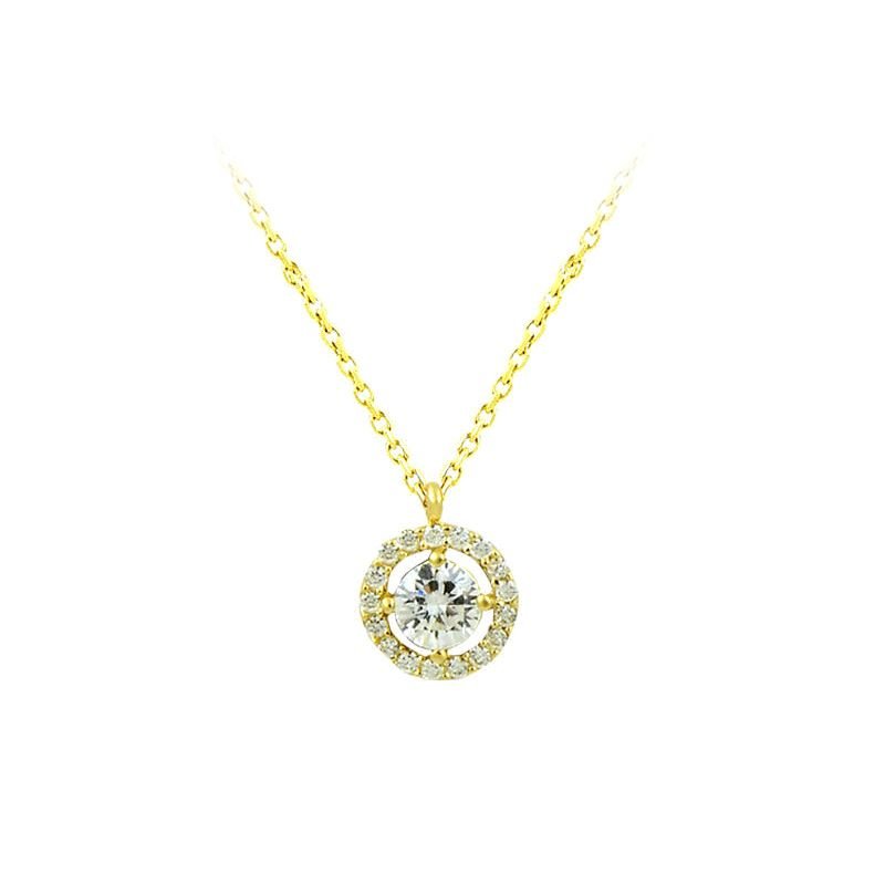 Beelo Gold 14K Altın Tek Taş Kolye