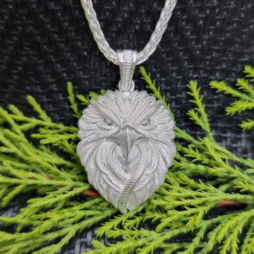 Beelo Silver 925 Ayar Gümüş Kartal Erkek Kolye