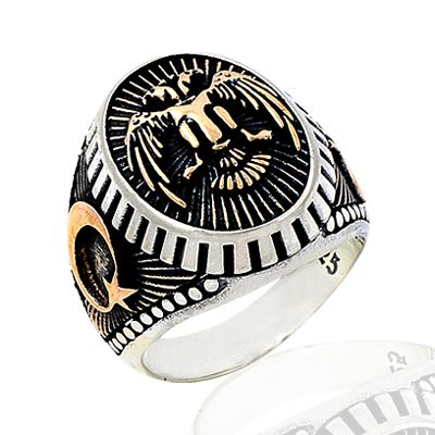 Beelo Silver 925K Gümüş Kartal Erkek Yüzük BGEY213