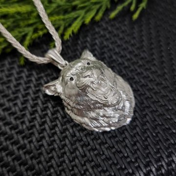 Beelo Silver 925 Ayar Gümüş Kaplan Erkek Kolye