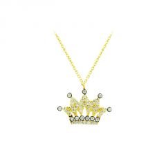 Beelo Gold 14K Altın Kral Tacı Kolye