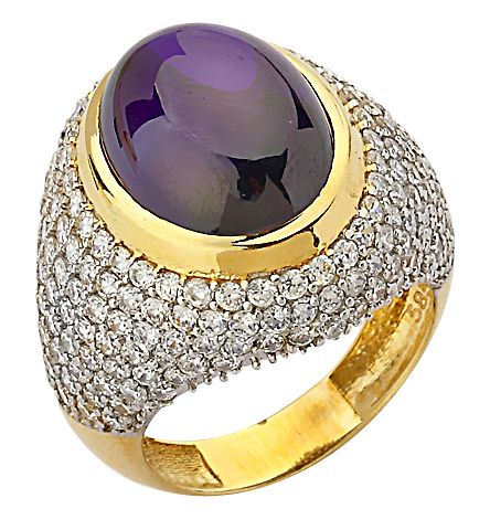 Beelo Gold 14K Altın Renkli Taşlı Yüzük