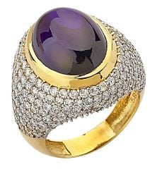 Beelo Gold 14K Altın Renkli Taşlı Yüzük