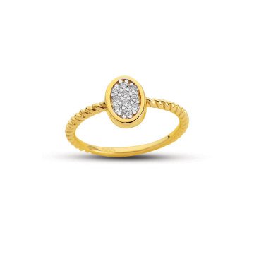 Beelo Gold 14K Altın Tasarım Yüzük BGAZ413
