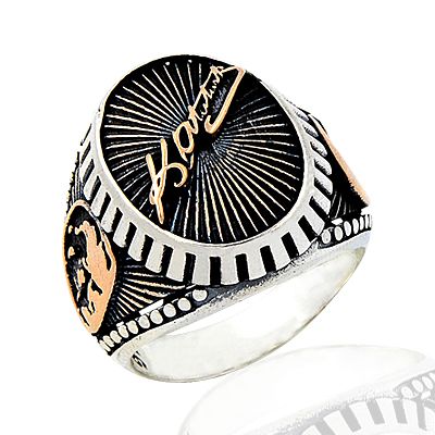 Beelo Silver 925K Gümüş Atatürk İmzalı Erkek Yüzük BGEY223
