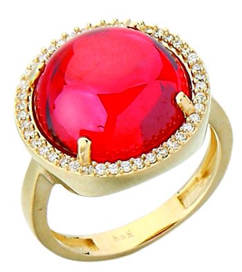 Beelo Gold 14K Altın Renkli Taşlı Yüzük