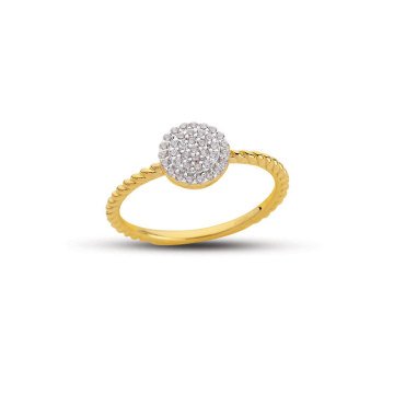 Beelo Gold 14K Altın Tasarım Yüzük BGAZ415