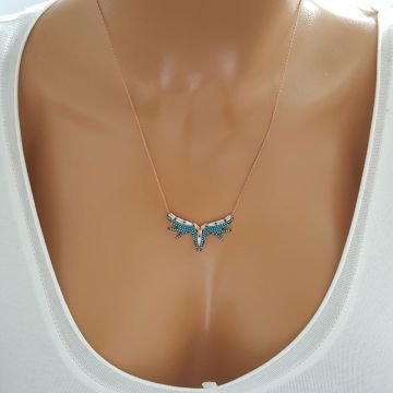 Beelo Silver Gümüş 925K Gümüş Baget Tasarım Kolye