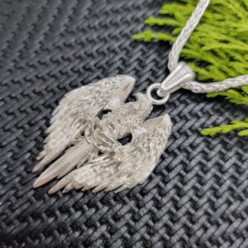 Beelo Silver 925 Ayar Gümüş Kartal Kılıç Hançer Erkek Kolye