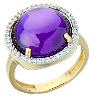 Beelo Gold 14K Altın Renkli Taşlı Yüzük