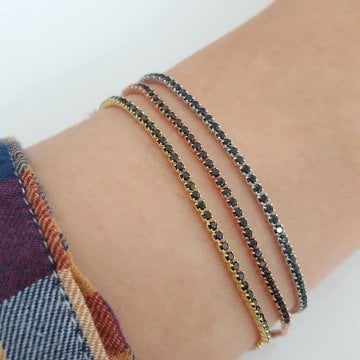 Beelo Silver 925K Gümüş Su Yolu Oniks Tasarım Bileklik