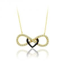 Beelo Gold 14K Altın Sonsuzluk Kalp Kolye