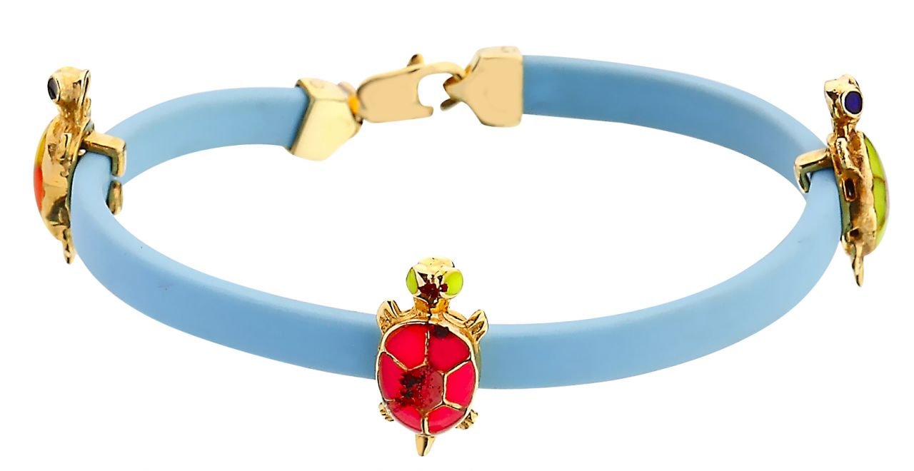 Beelo Gold  14K Altın Renkli Kaplumbağa Çocuk Bilezik CK003