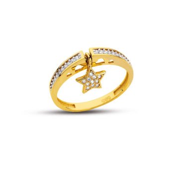 Beelo Gold 14K Altın Yıldız Yüzük BGAZ425