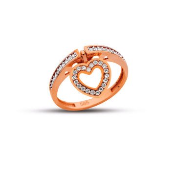 Beelo Gold 14K Altın Kalp Yüzük BGAZ427
