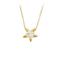 Beelo Gold 14K Altın Tek Taş Kolye BGKL074