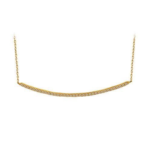 Beelo Gold 14K Altın Sıralı Taşlı Kolye BGKL077