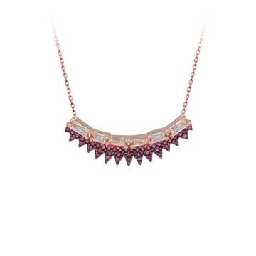 Beelo Silver Gümüş 925K Gümüş Baget Tasarım Kolye