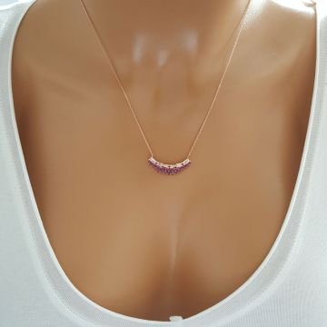 Beelo Silver Gümüş 925K Gümüş Baget Tasarım Kolye