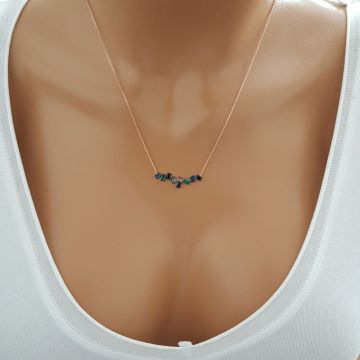 Beelo Silver Gümüş 925K Gümüş Baget Tasarım Kolye