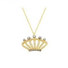 Beelo Gold 14K Altın Kral Tacı Kolye