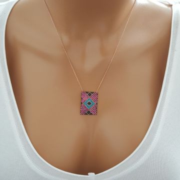 Beelo Silver Gümüş 925K Gümüş Baget Tasarım Kolye