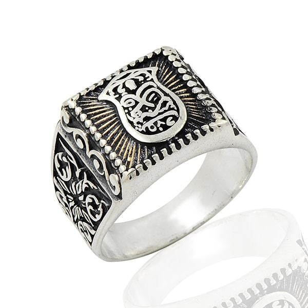 Beelo Silver 925K Gümüş Nalini ( Nal'i ) Şerif Erkek Yüzük BGEY244