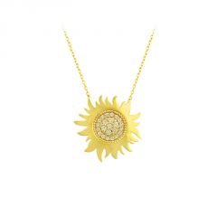 Beelo Gold 14K Altın Güneş Kolye