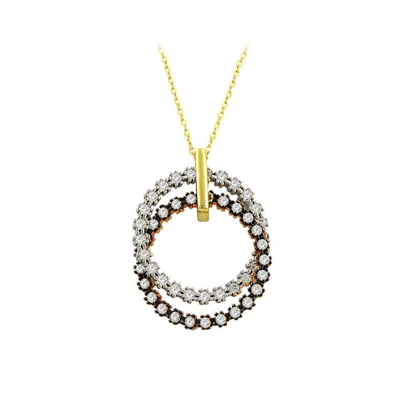 Beelo Gold 14K Altın Zirkon Tasarım Kolye